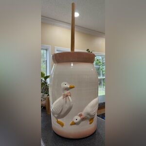 Vintage Duck Ceramic Butter Churn